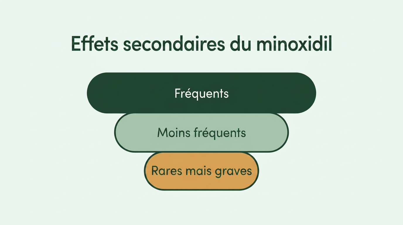 Effets secondaires du minoxidil, des plus fréquents aux plus rares