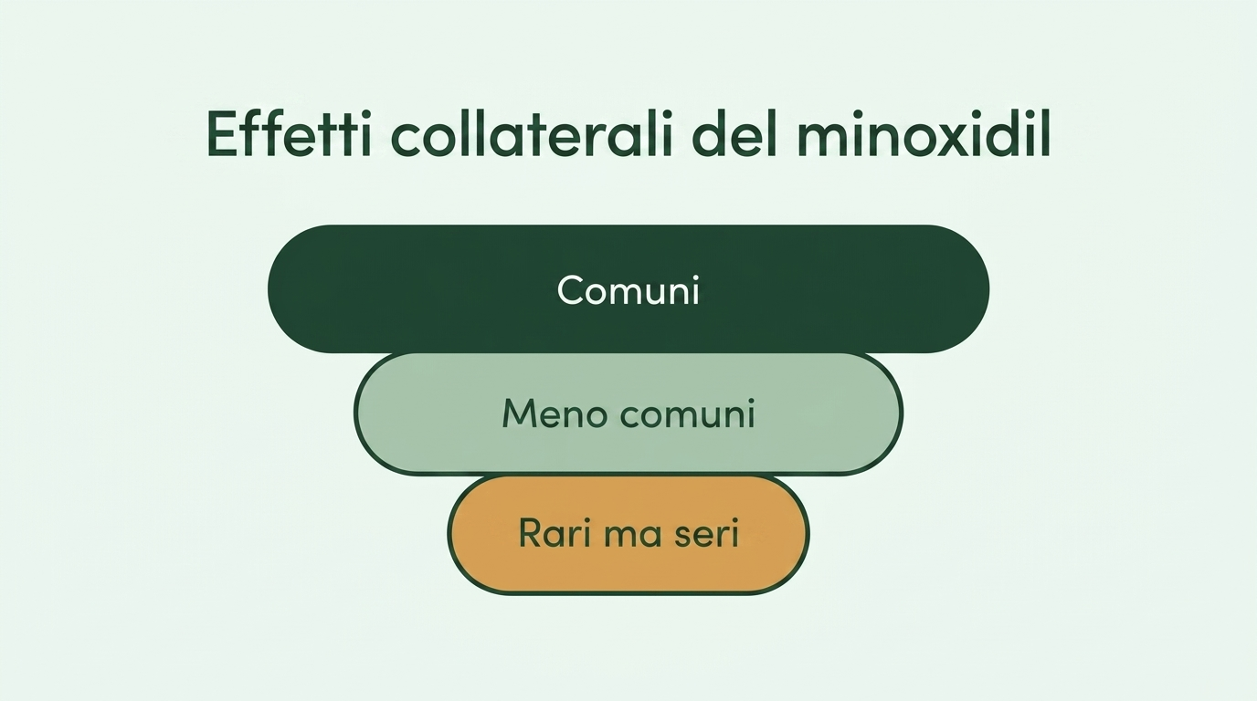 Effetti collaterali del minoxidil, dai più comuni ai più rari