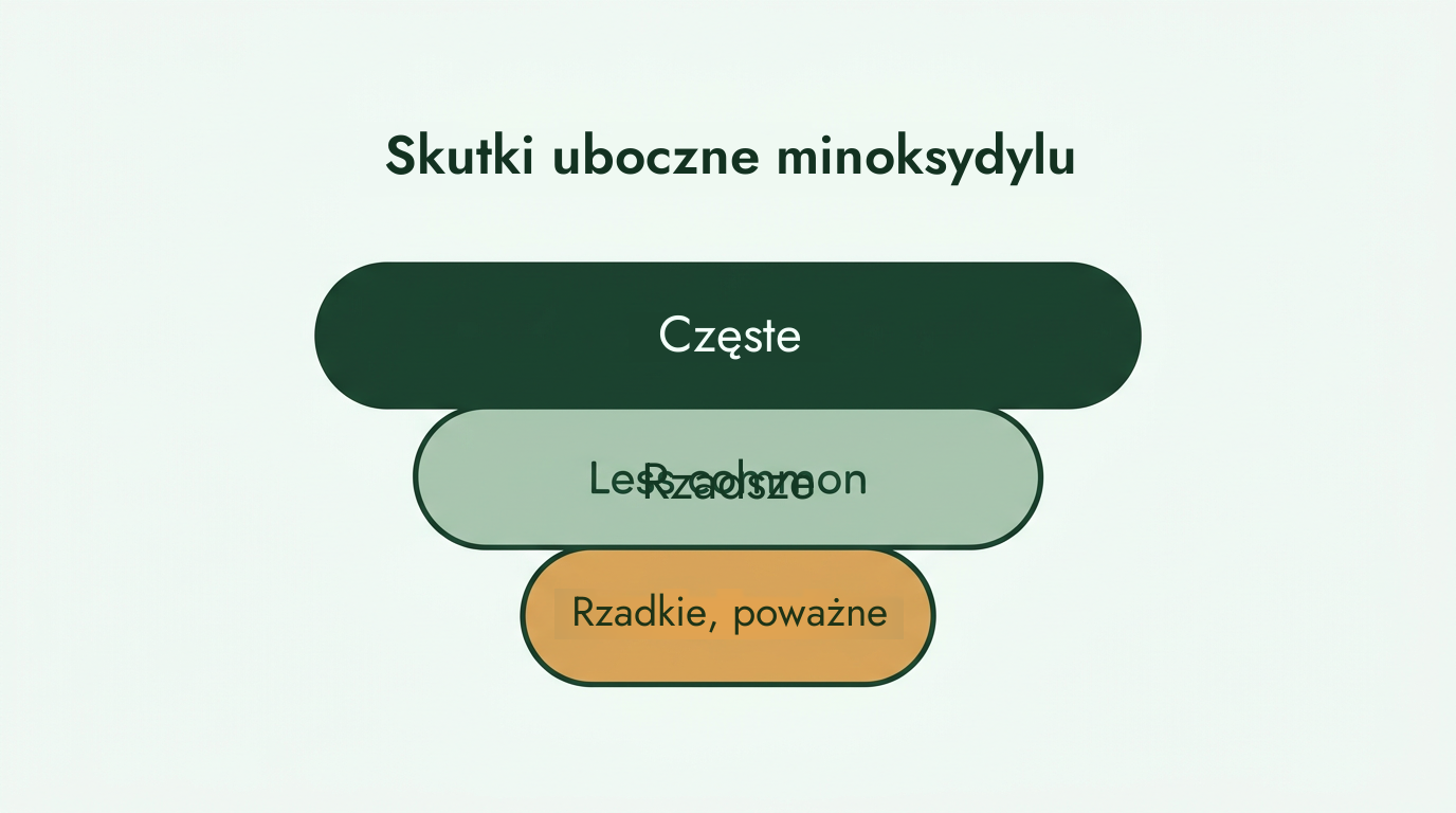 Skutki uboczne minoksydylu od najczęstszych do rzadkich