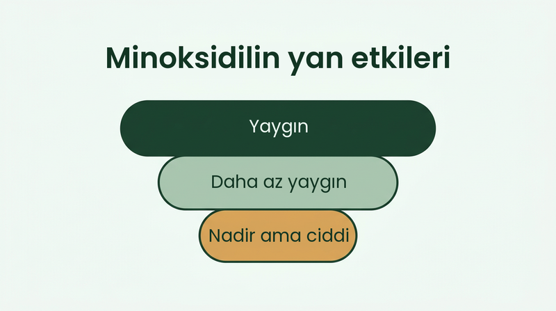 Sık görülenden nadir görülene minoksidil yan etkileri