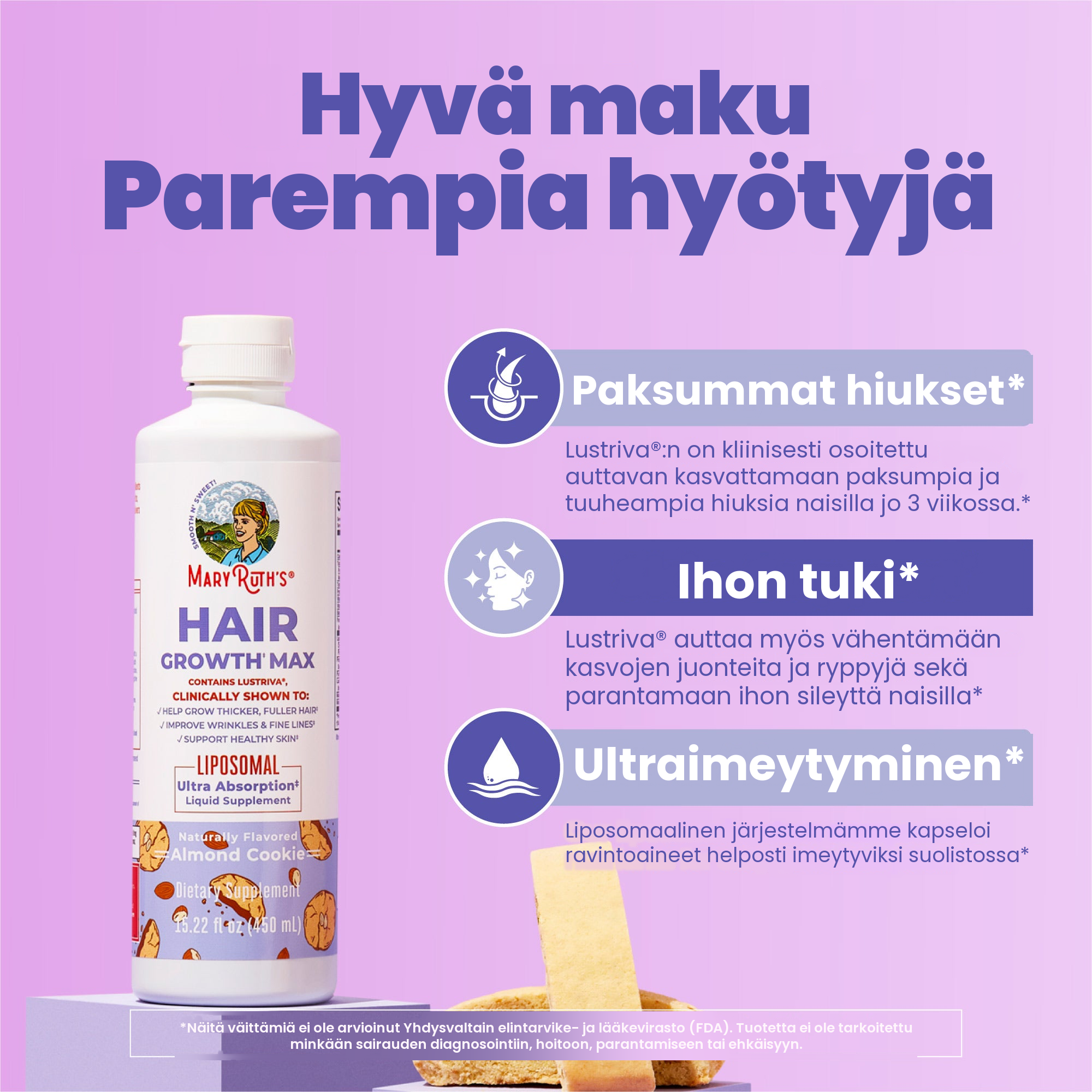 Ravitseva yrttiseos kurpitsansiemenöljyä, sahapalmua, eclipta-yrttiä ja amlaa