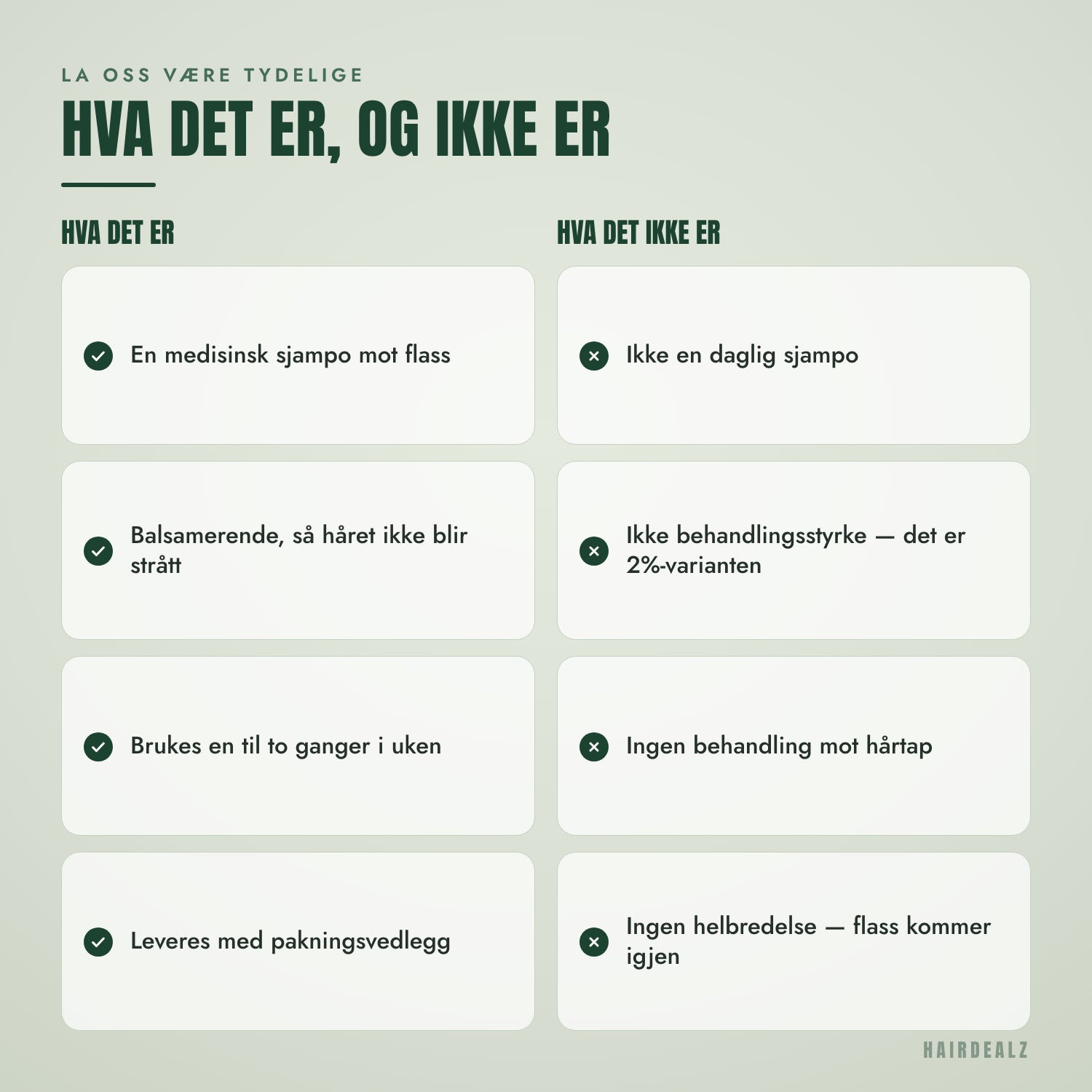 Dette er Nizoral 2-i-1 – og dette er det ikke