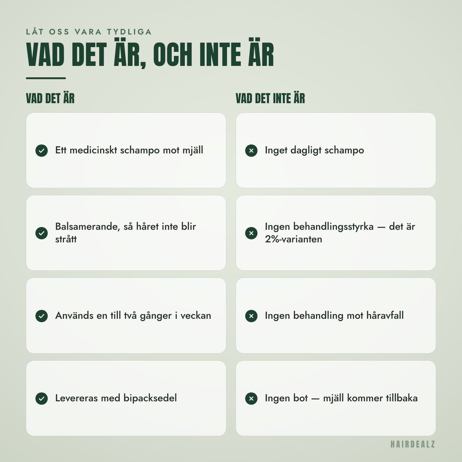 Vad Nizoral 2-in-1 är – och inte är