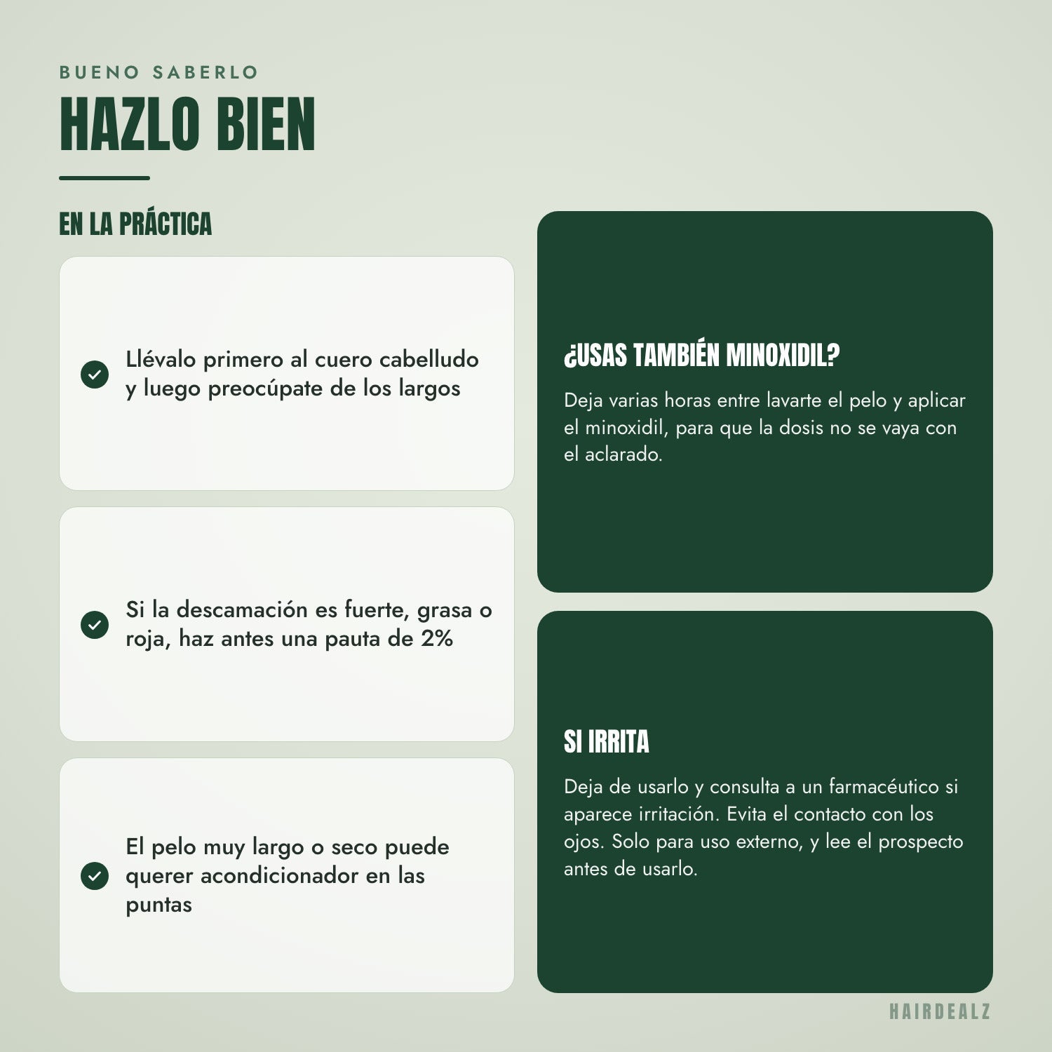 Usar bien Nizoral 2 en 1