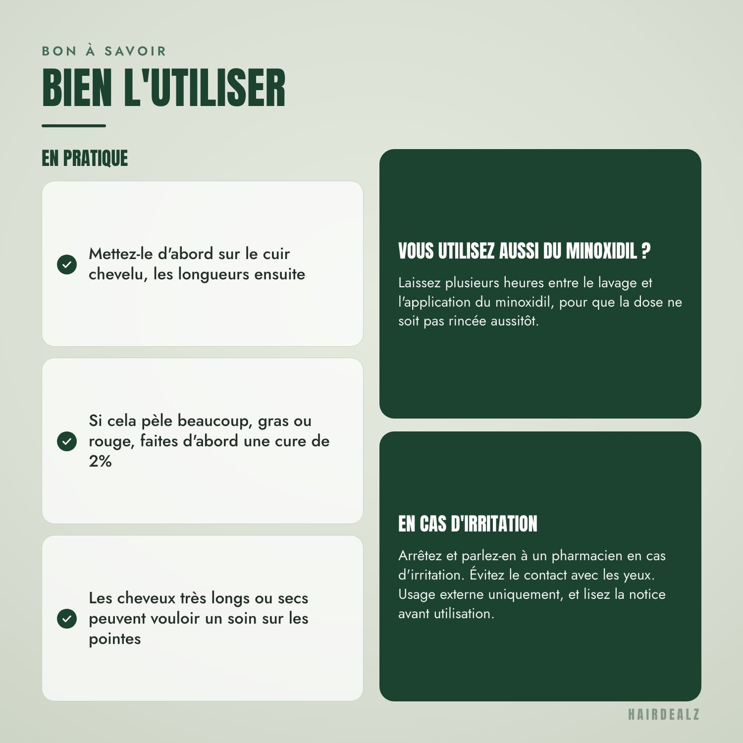 Bien utiliser Nizoral 2-en-1
