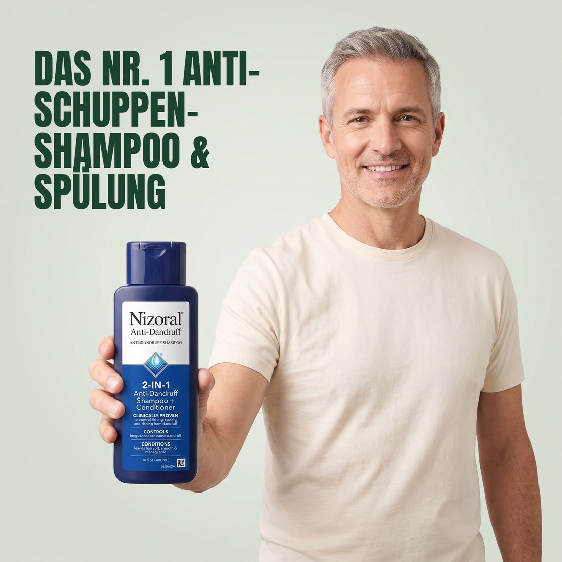 Nizoral 2-in-1 Anti-Schuppen-Shampoo und Spülung 1%, 400 ml