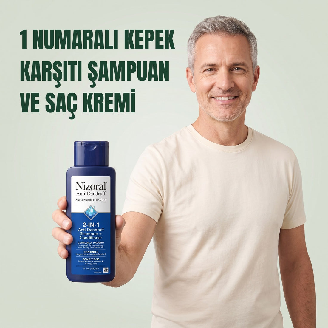 Nizoral 2'si 1 arada kepek karşıtı şampuan ve saç kremi %1, 400 ml