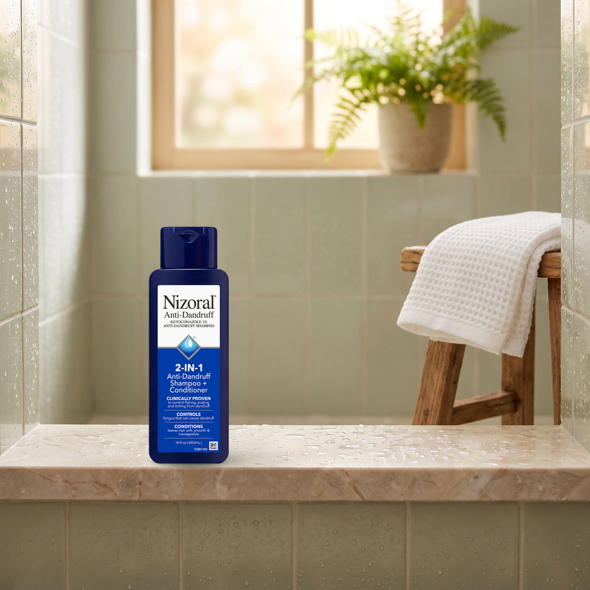 Nizoral 2-in-1 anti-roosshampoo + conditioner in dagelijks gebruik