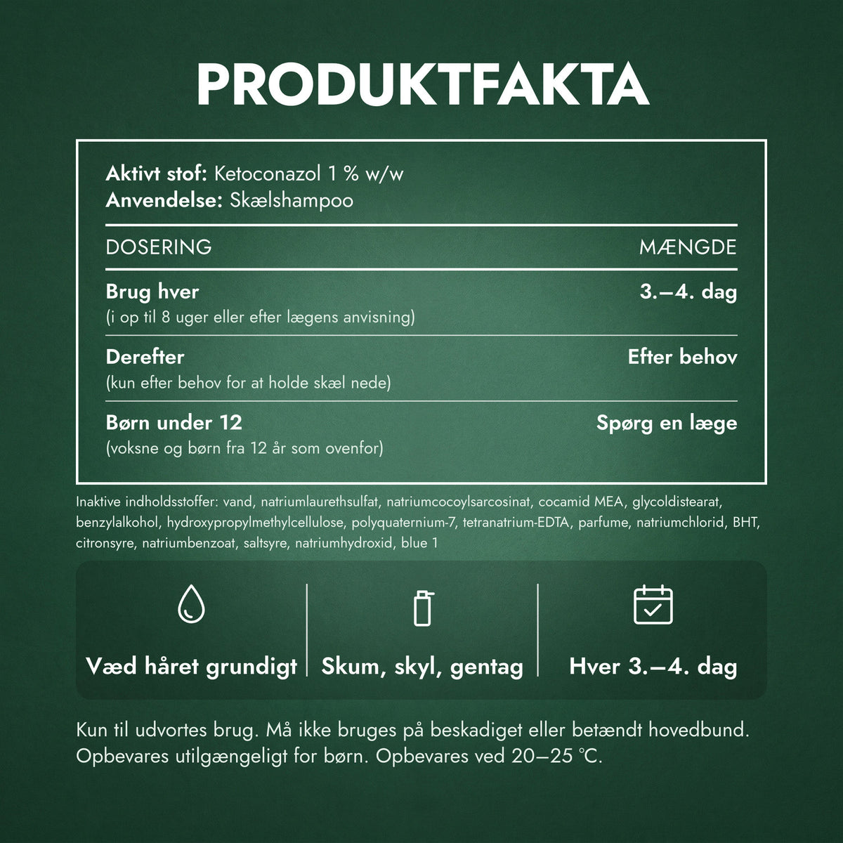 Produktfakta: Nizoral 2-i-1 skælshampoo + balsam