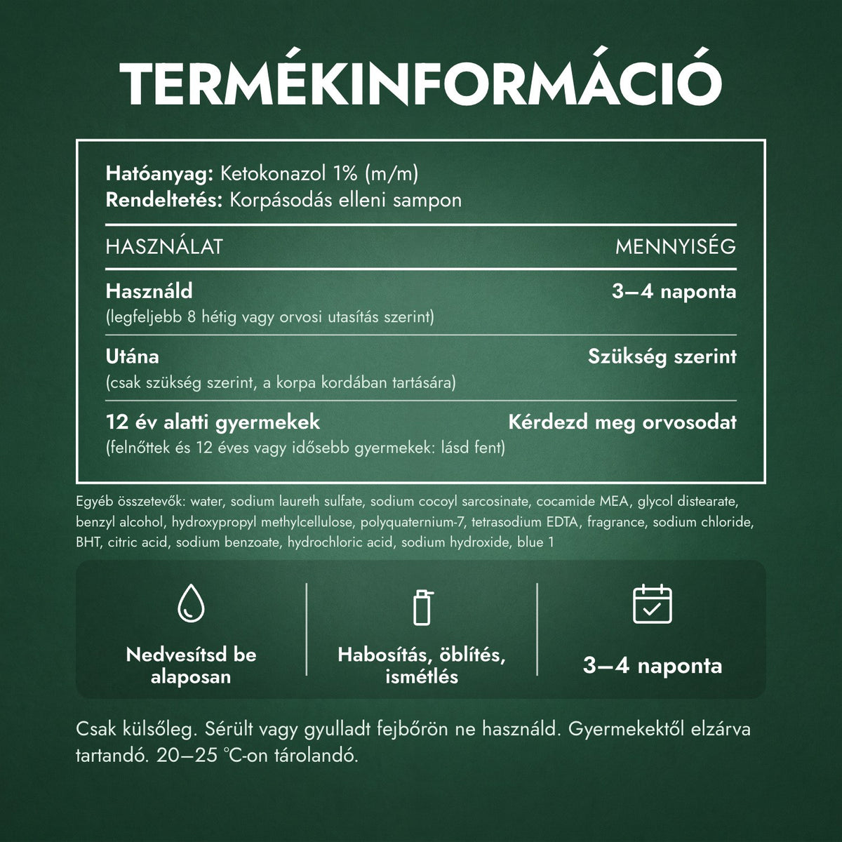 Termékinformáció: Nizoral 2 az 1-ben korpásodás elleni sampon + kondicionáló
