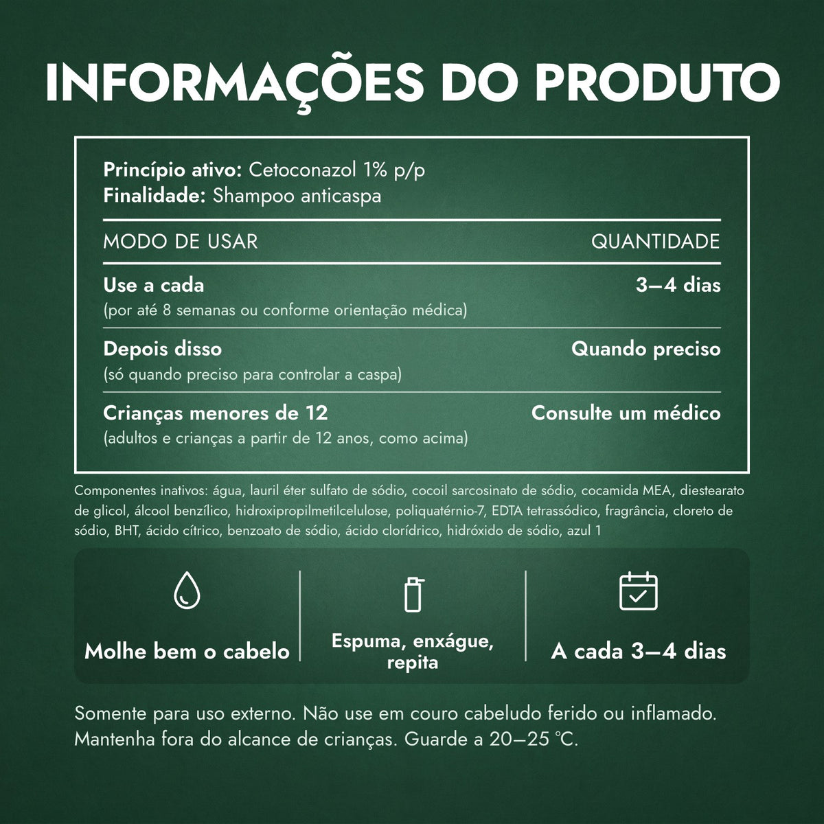 Informações do produto: Nizoral 2 em 1 Shampoo Anticaspa + Condicionador