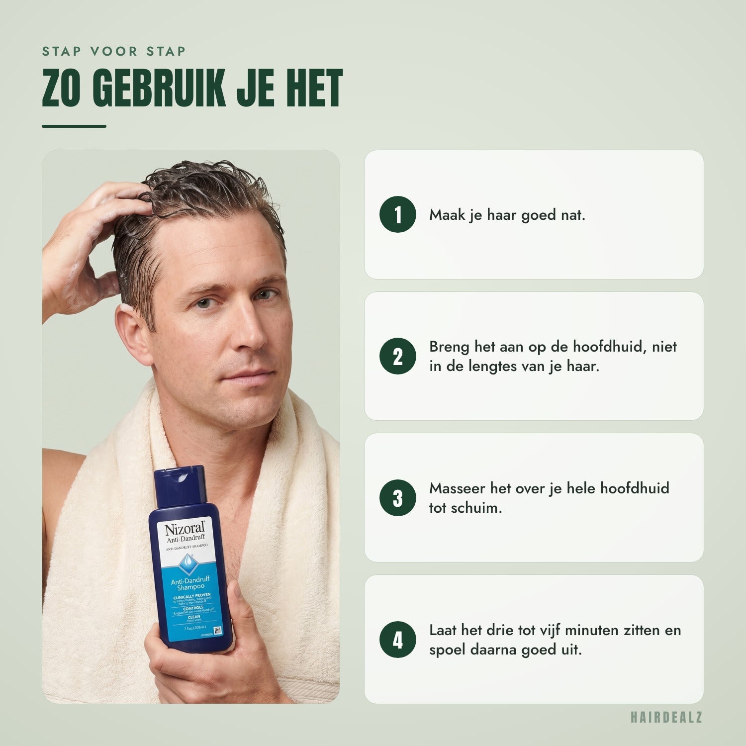 Zo gebruik je Nizoral 1%, stap voor stap