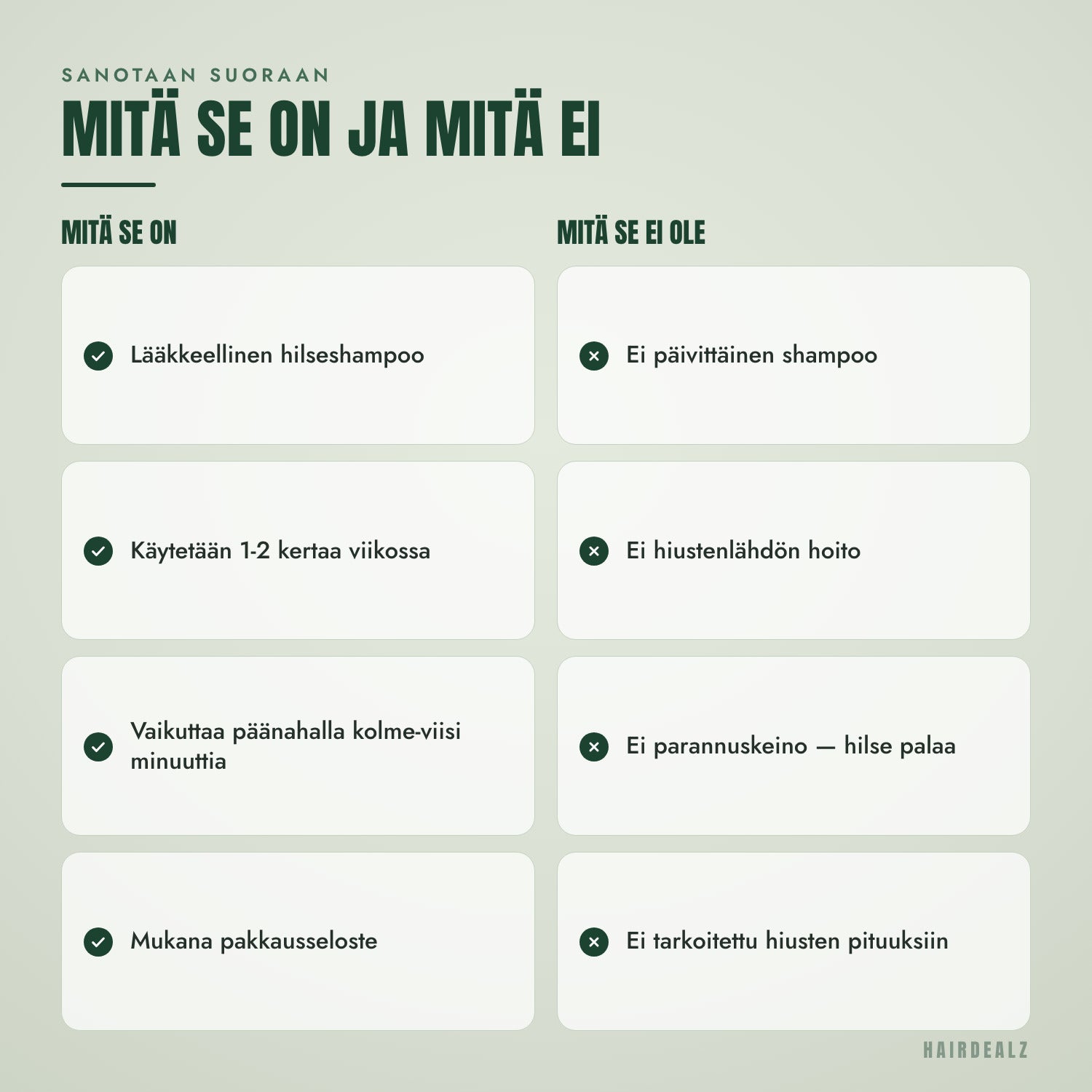 Mitä Nizoral 1% on ja mitä se ei ole