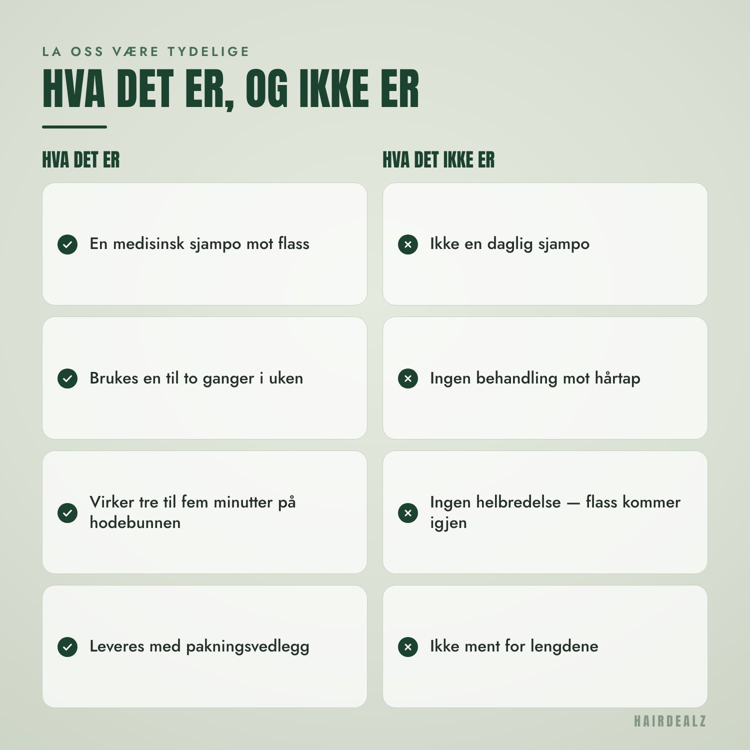 Hva Nizoral 1% er, og hva det ikke er