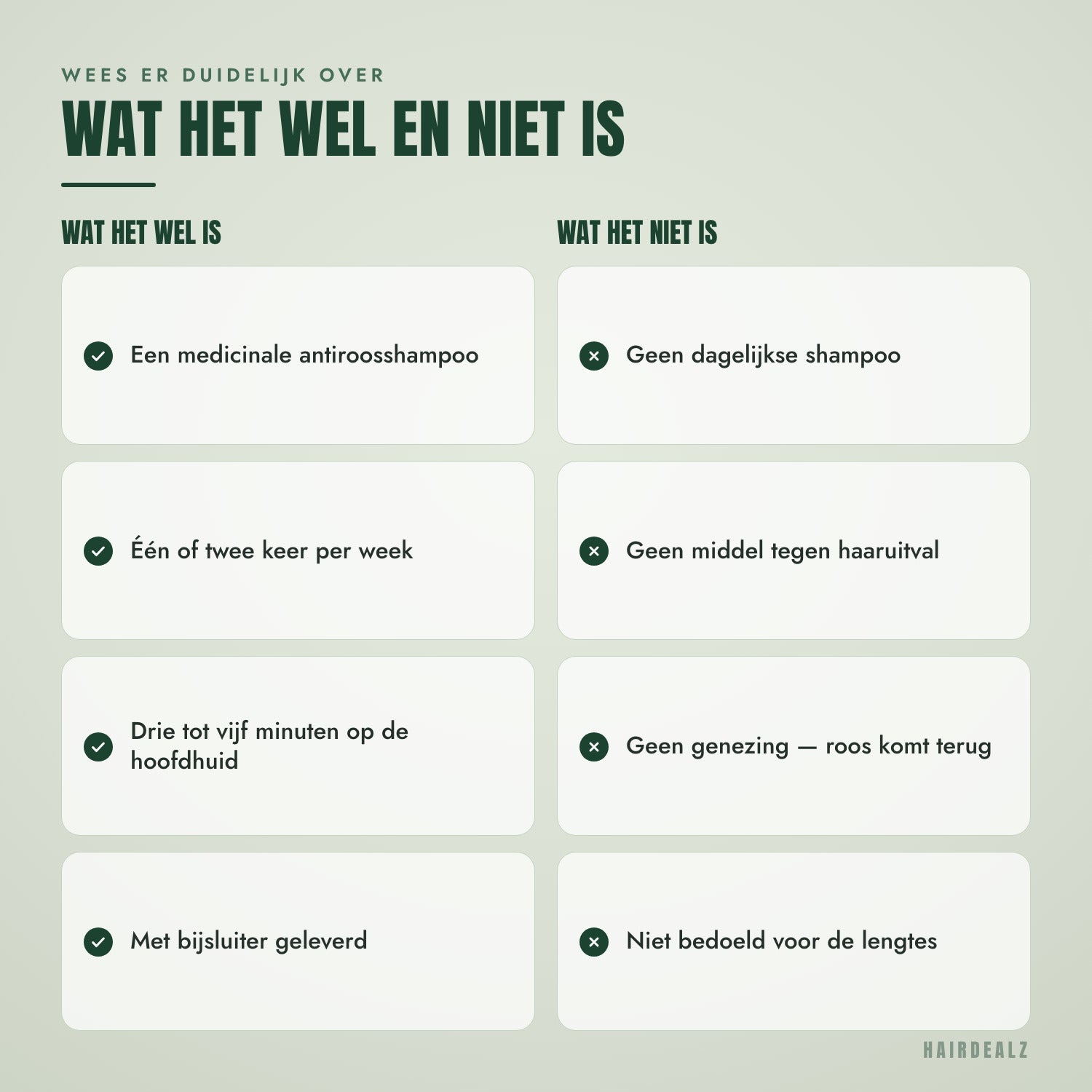 Wat Nizoral 1% wel en niet is