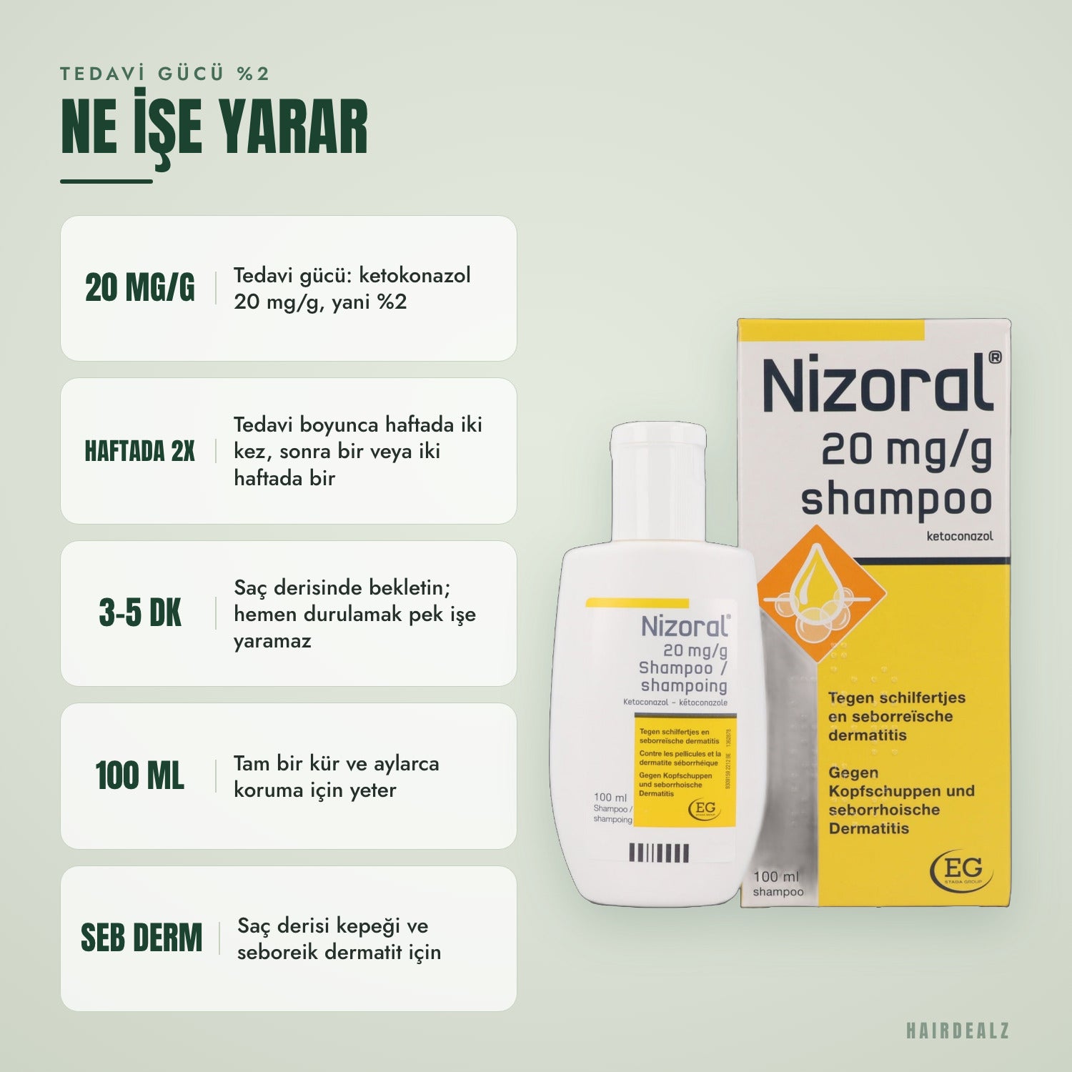 Nizoral 2% 100 ml ne işe yarar