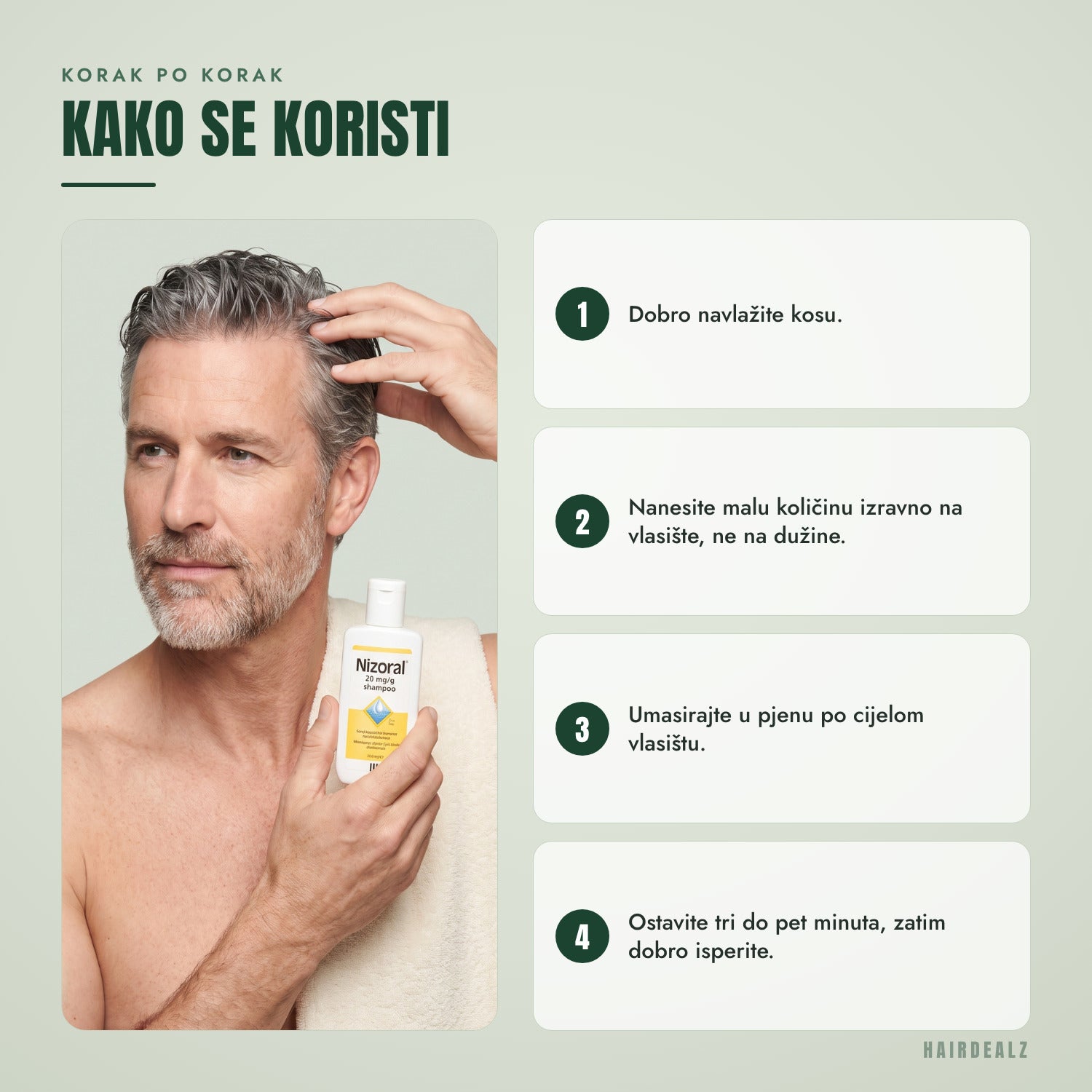 Kako koristiti Nizoral 2% 100 ml, korak po korak