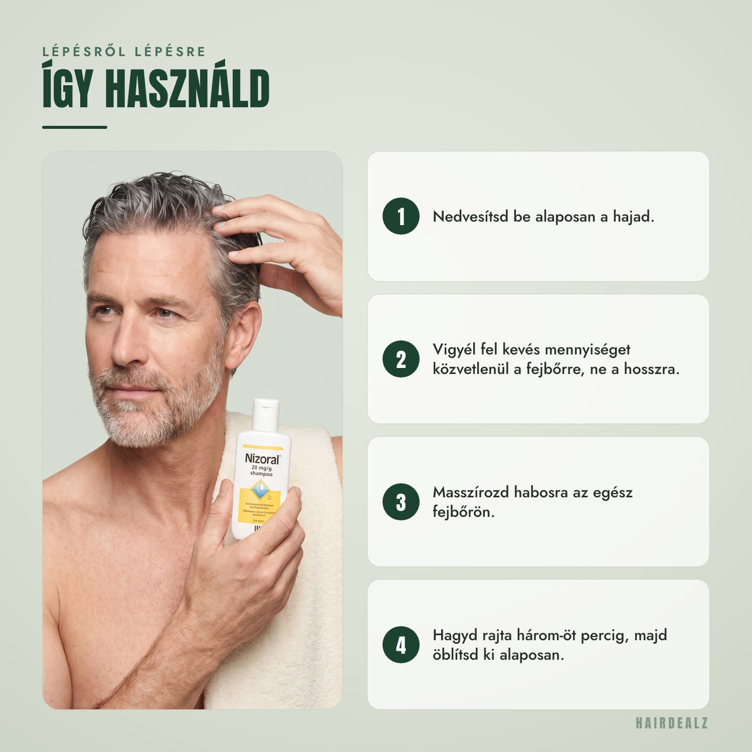 Nizoral 2% 100 ml használata, lépésről lépésre