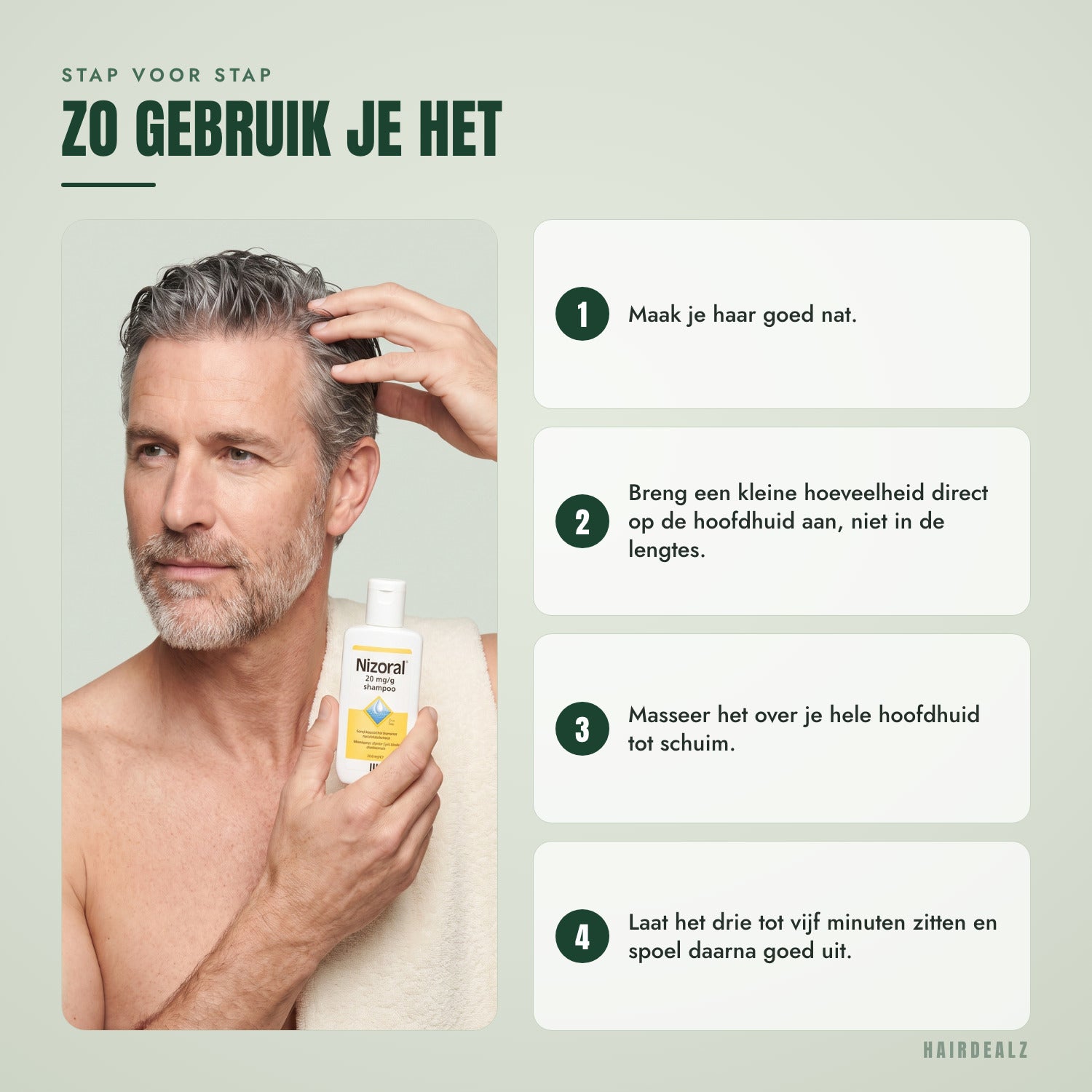 Zo gebruik je Nizoral 2% 100 ml, stap voor stap