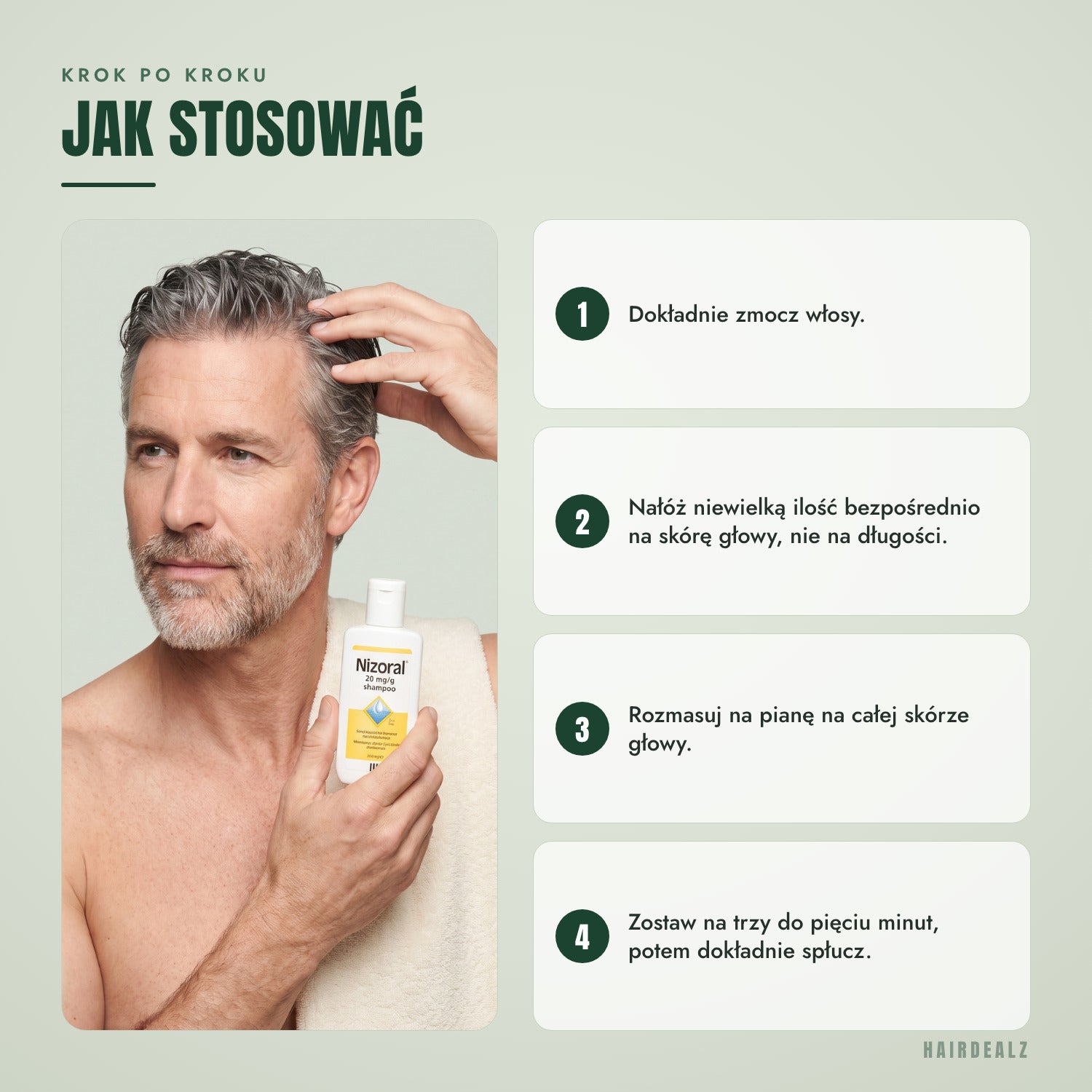 Jak stosować Nizoral 2% 100 ml, krok po kroku