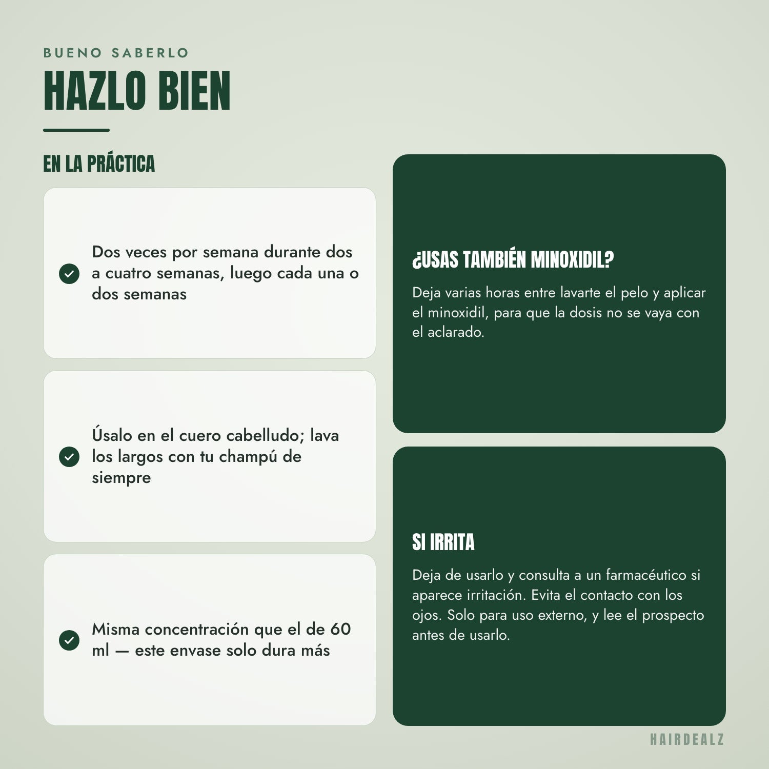 Usar bien Nizoral 2% 100 ml