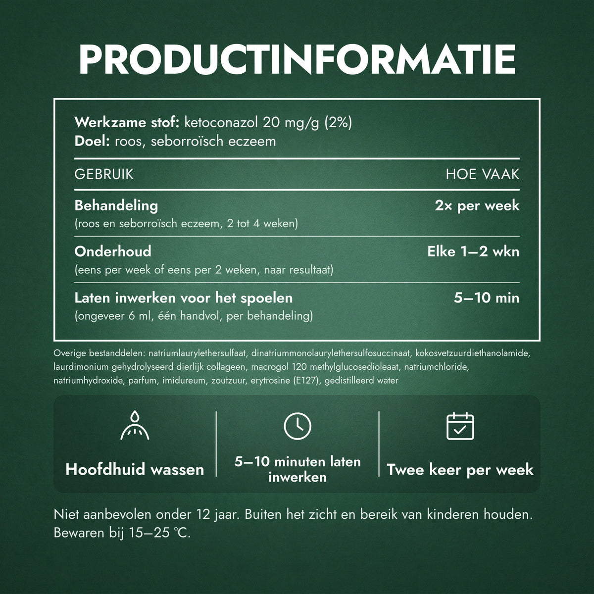 Productinformatie: Nizoral 20 mg/g shampoo
