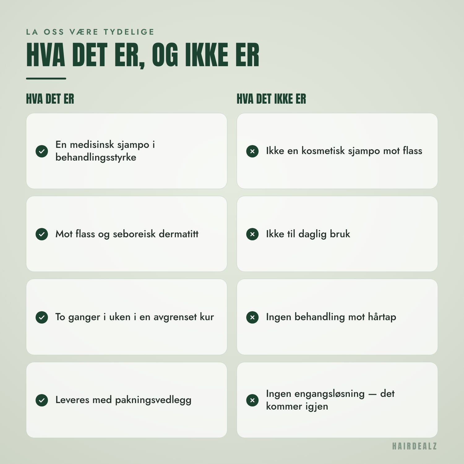 Hva Nizoral 2% 60 ml er, og hva det ikke er
