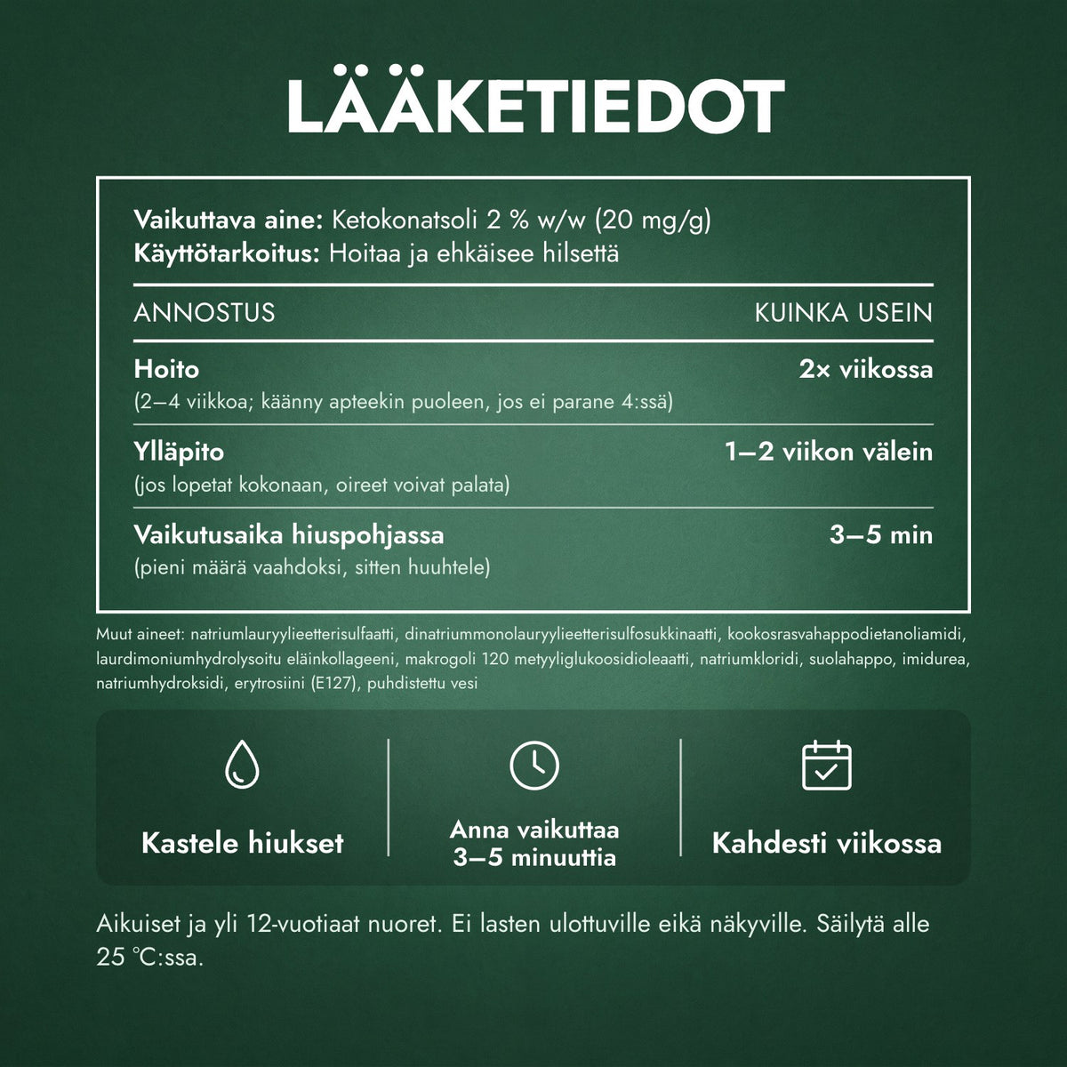 Lääketiedot: Nizoral-hilsehoitoshampoo 2 % w/w