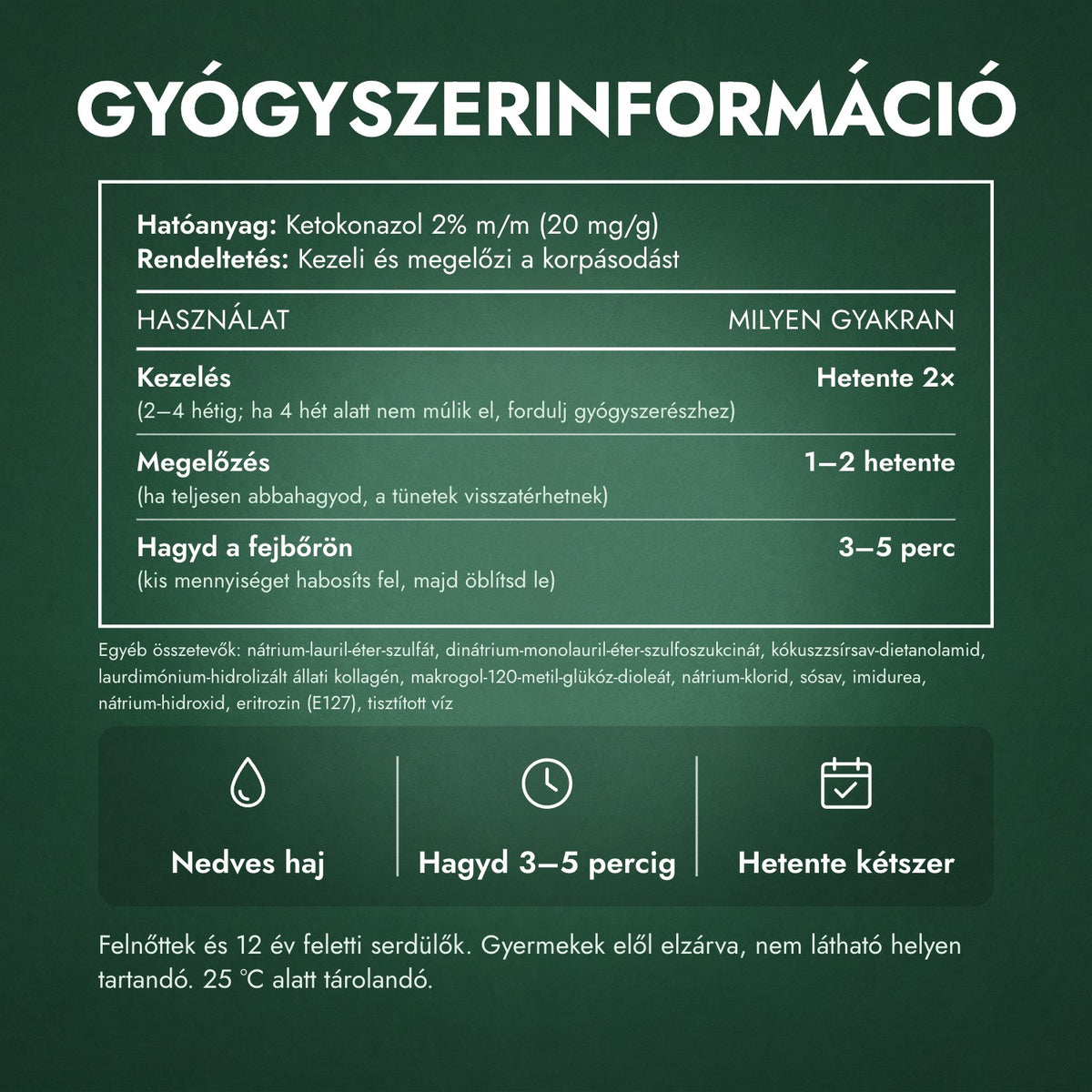 Gyógyszerinformáció: Nizoral 2% (m/m) korpásodás elleni kezelő sampon