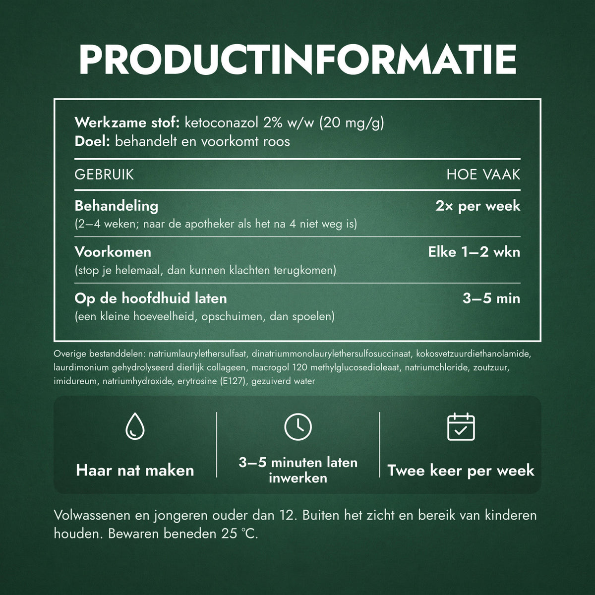 Productinformatie: Nizoral anti-roosbehandeling 2% w/w shampoo