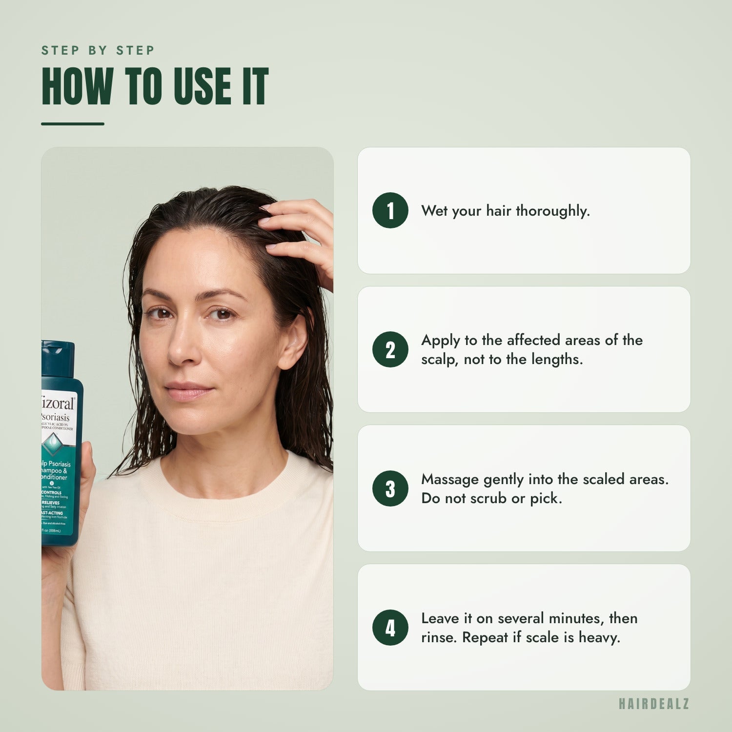 How to use Nizoral Psoriasis, step by step