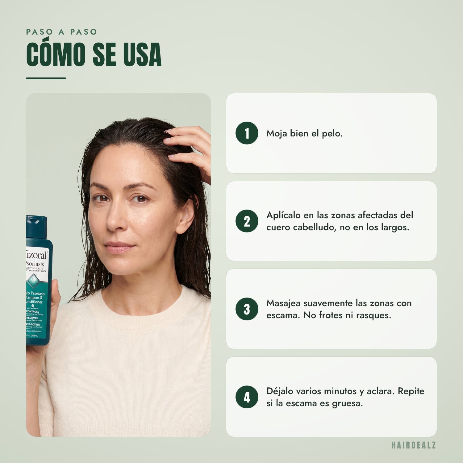 Cómo usar Nizoral Psoriasis, paso a paso