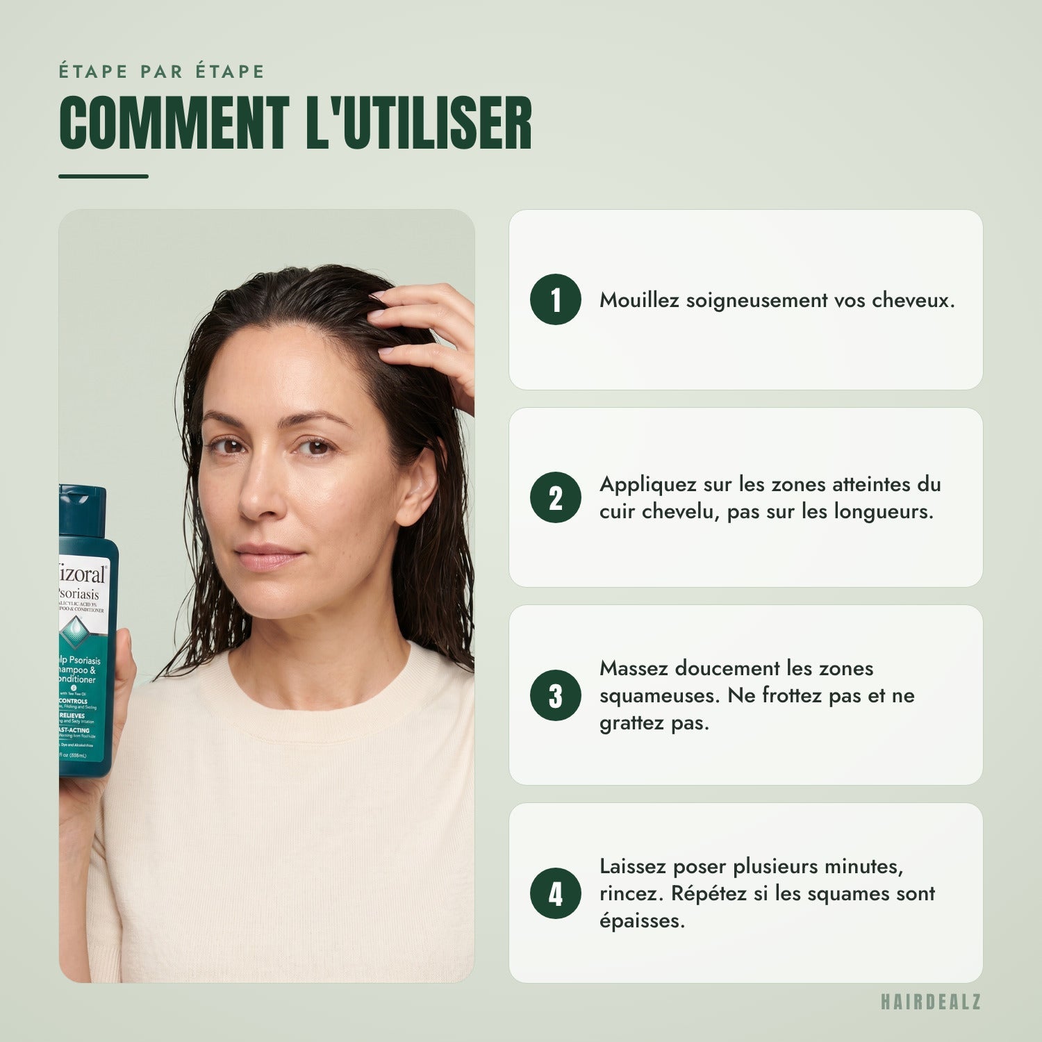 Comment utiliser Nizoral Psoriasis, étape par étape