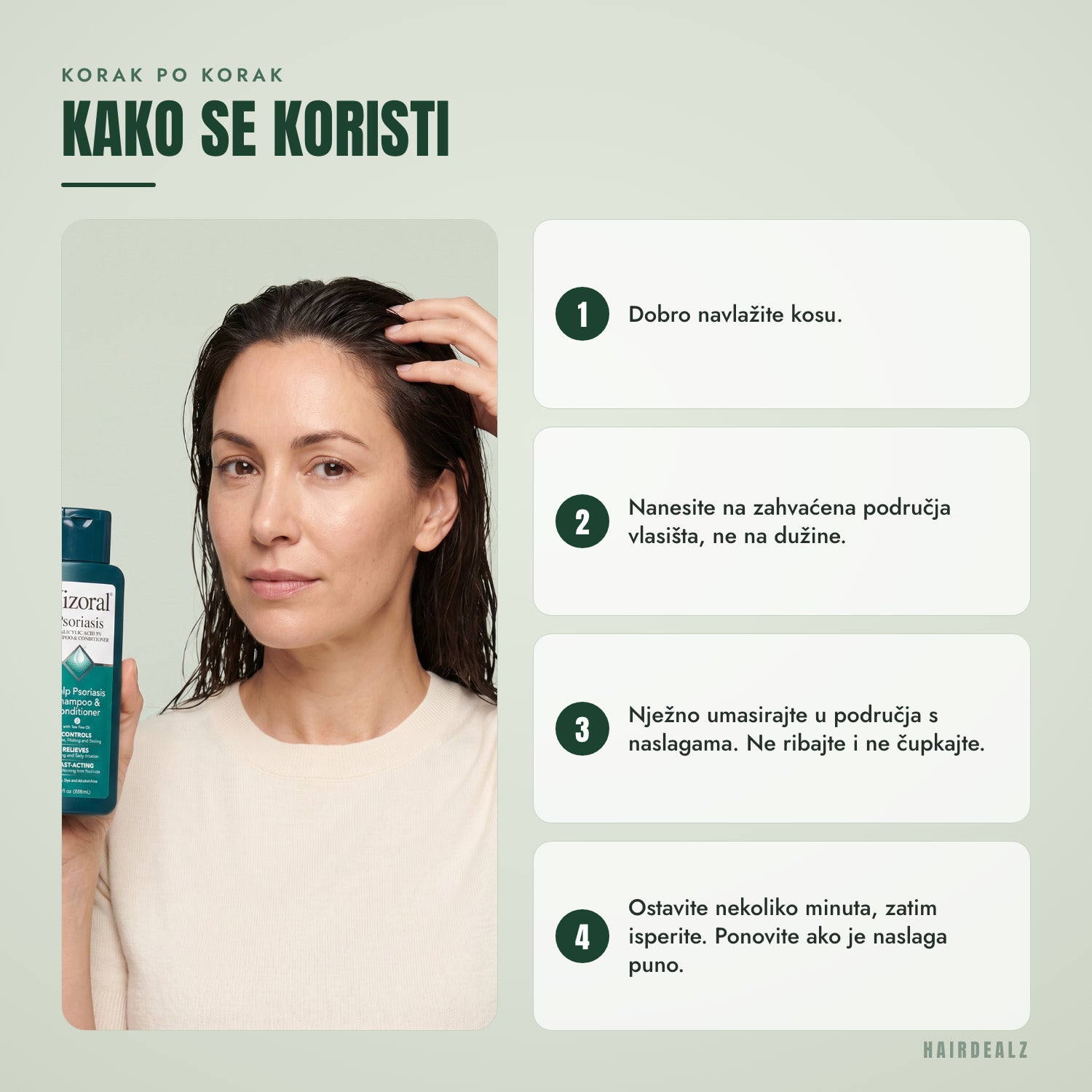 Kako koristiti Nizoral Psoriasis, korak po korak