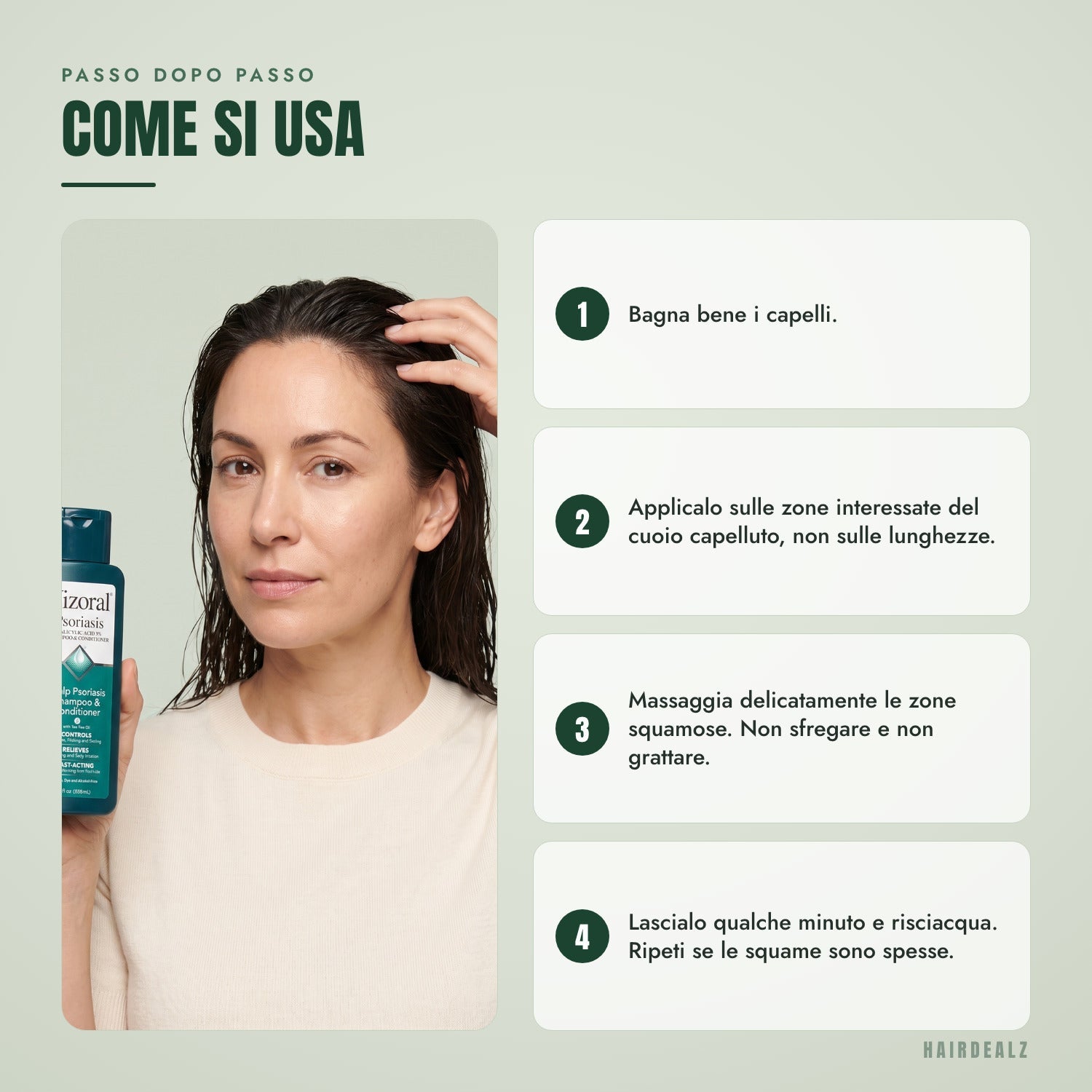 Come usare Nizoral Psoriasis, passo dopo passo