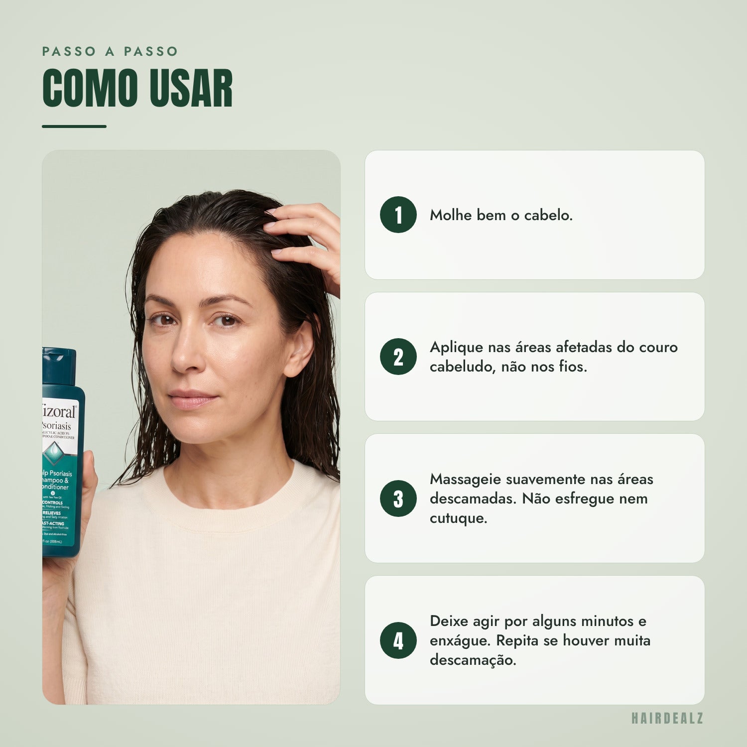 Como usar o Nizoral Psoriasis, passo a passo