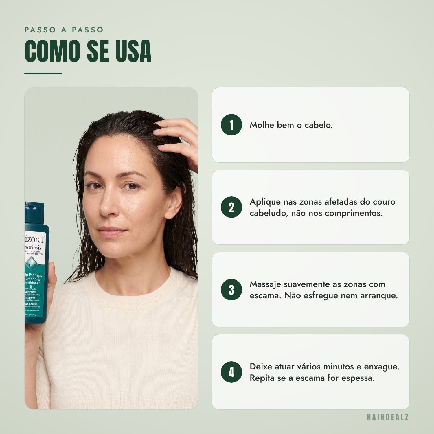Como usar o Nizoral Psoriasis, passo a passo