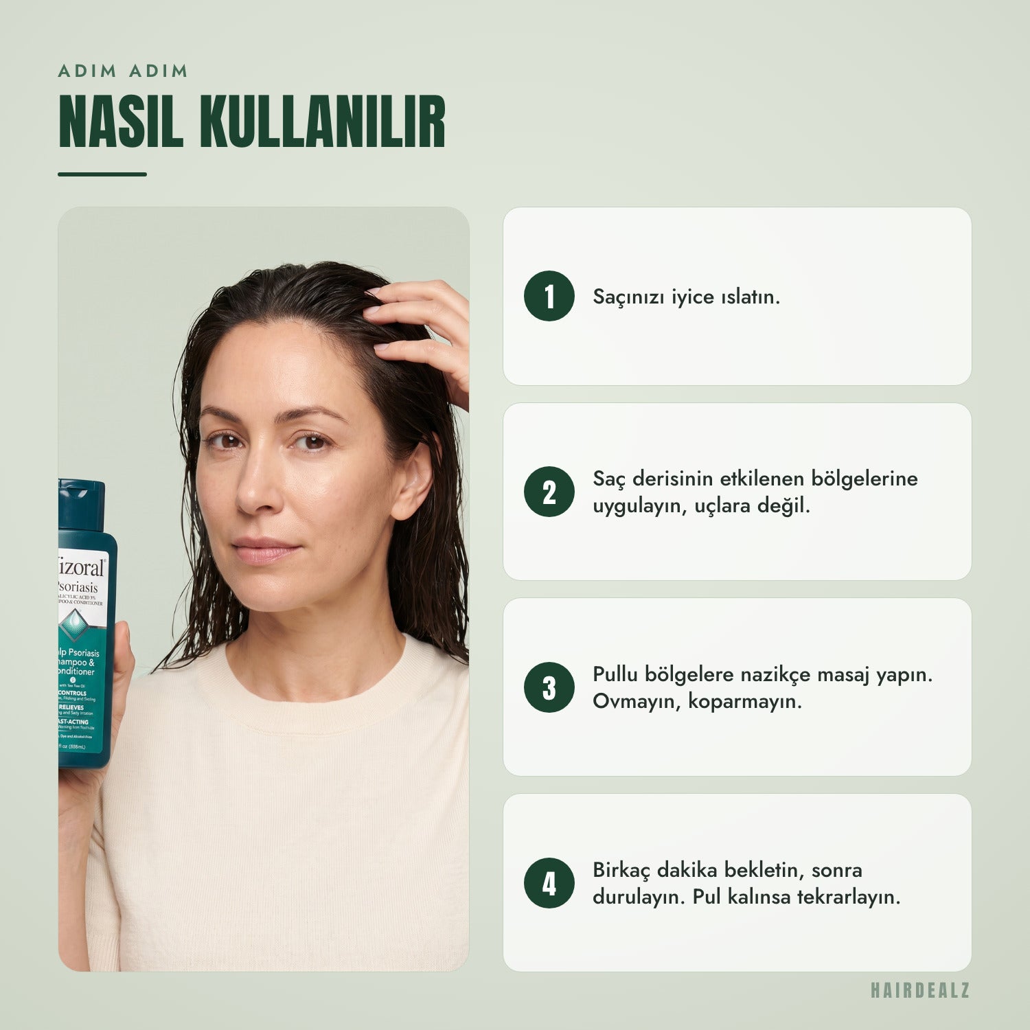 Nizoral Psoriasis adım adım nasıl kullanılır