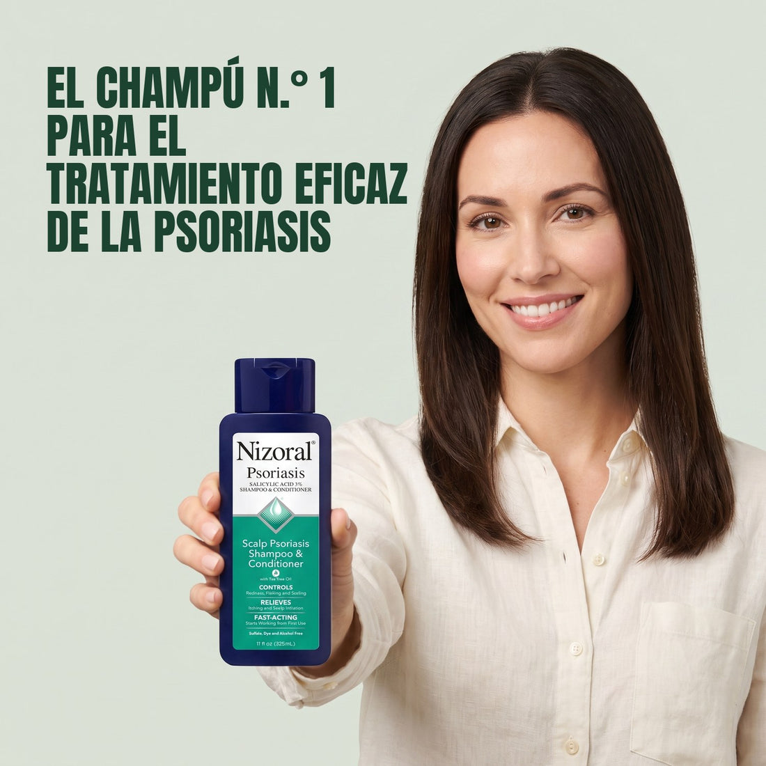 Nizoral champú y acondicionador para la psoriasis del cuero cabelludo, 3% de ácido salicílico, 325 ml