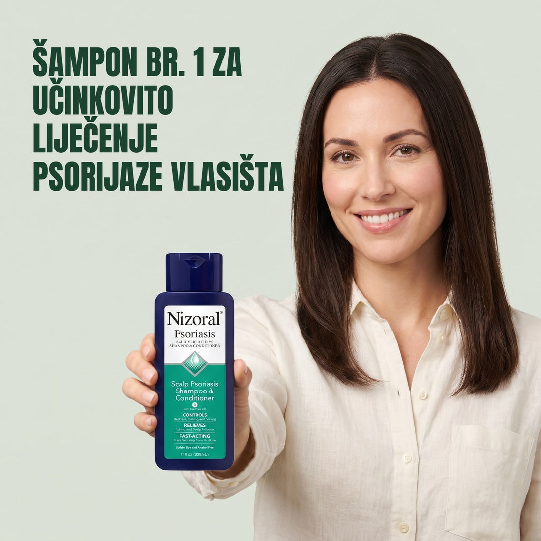 Nizoral šampon i regenerator za psorijazu vlasišta, 3% salicilna kiselina, 325 ml