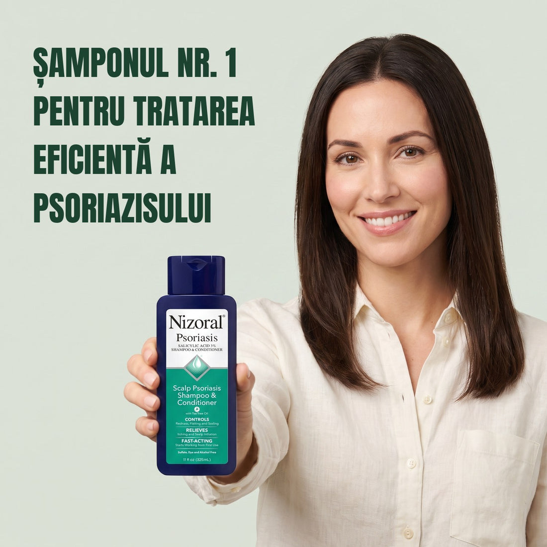 Șampon și balsam Nizoral pentru psoriazis scalp, acid salicilic 3%, 325 ml