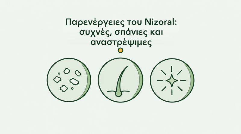 Παρενέργειες Nizoral, συχνές και σπάνιες