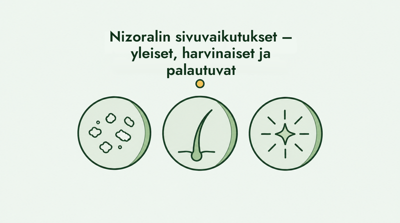 Nizoralin sivuvaikutukset, yleiset ja harvinaiset