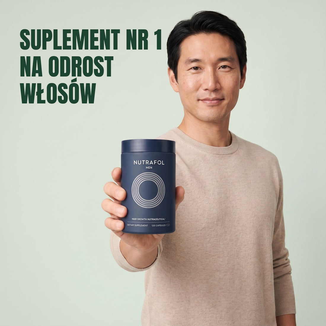 Nutrafol dla mężczyzn — 4 słoiki po 120 kapsułek, zapas na 4 miesiące
