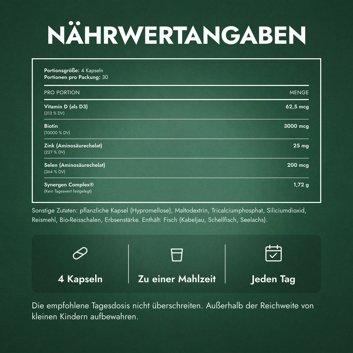 Nährwertangaben: Nutrafol Men