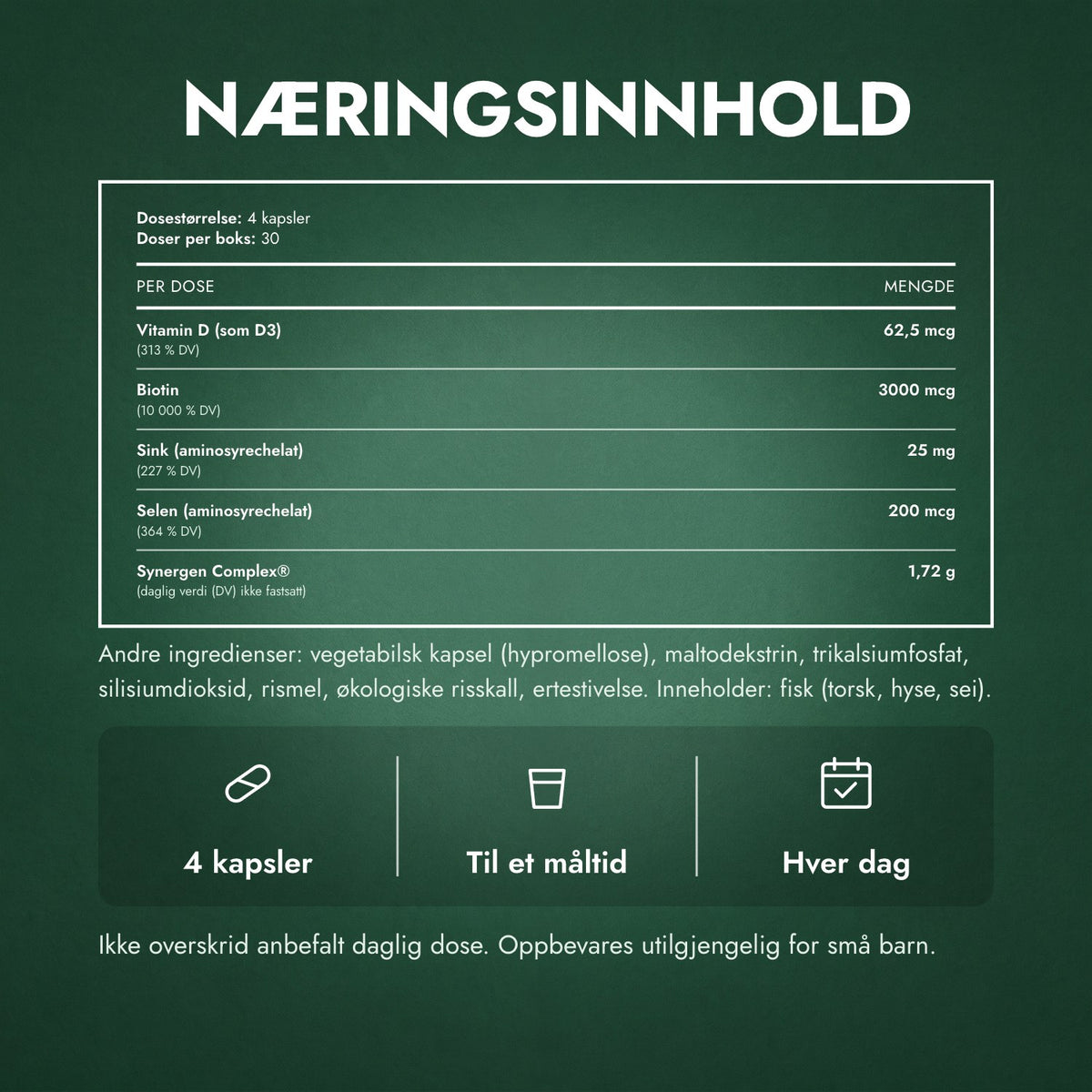 Næringsinnhold: Nutrafol Men