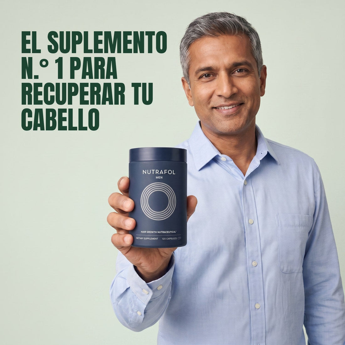 Nutrafol para hombres — 5 frascos de 120 cápsulas, suministro para 5 meses
