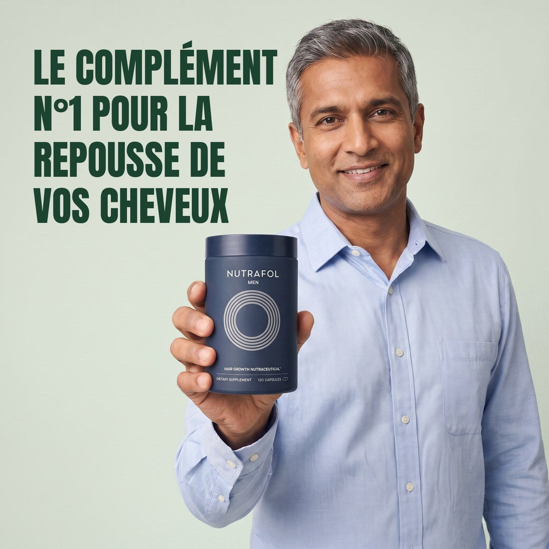 Nutrafol pour hommes — 5 pots de 120 gélules, réserve de 5 mois