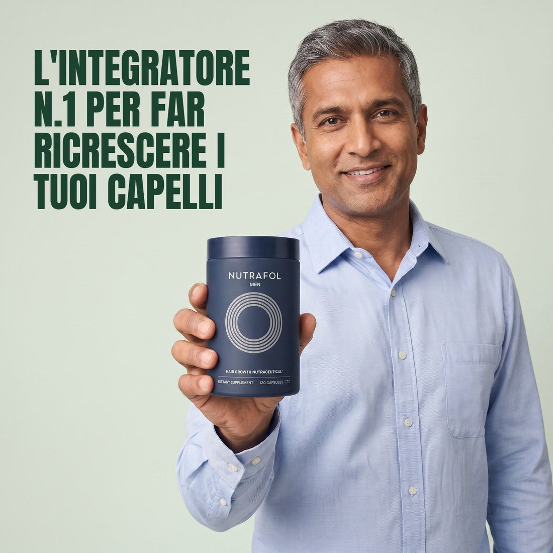 Nutrafol per uomo — 5 barattoli da 120 capsule, scorta per 5 mesi