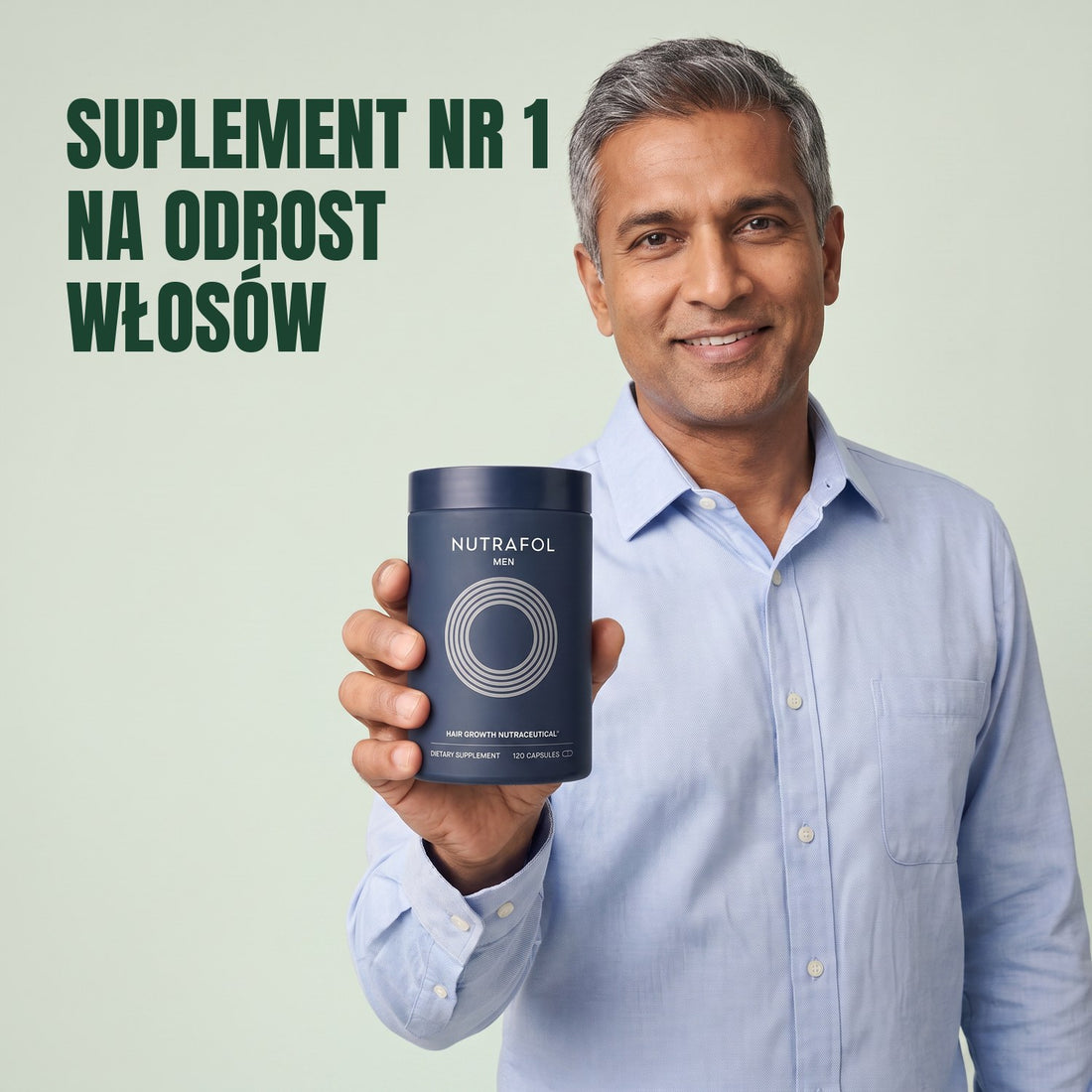 Nutrafol for Men — 5 jars of 120 capsules, 5 month supply